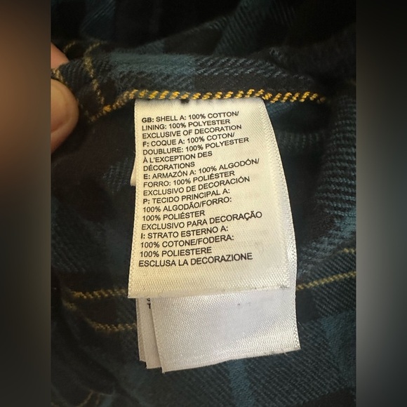 The North Face Arroyo Flannel Shirt Mens Large Blue Plaid Button Up Outdoor - Picture 8 of 8